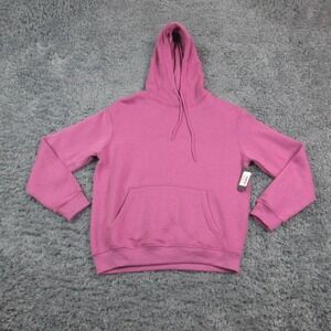 PrettyLittleThing Hoodie Womens Small Purple Embroidered Slogan Pullover NWT